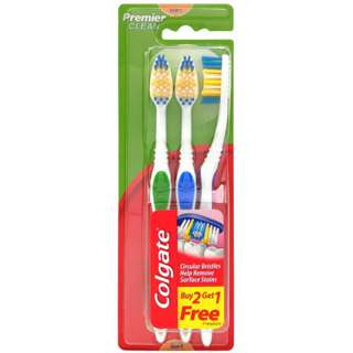 Colgate Toothbrush Premier Clean 3 Pack (Soft)