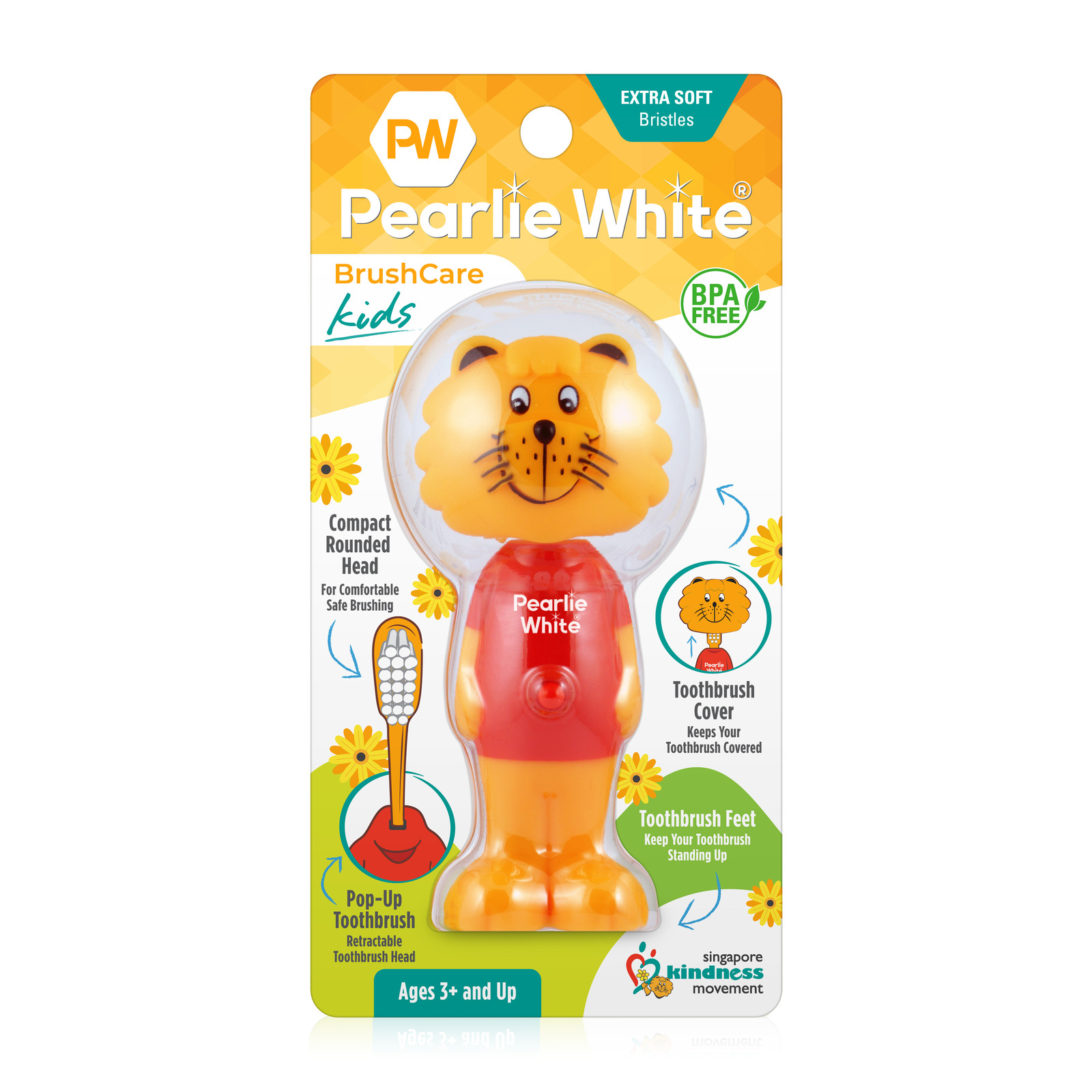 Pearlie White Kids Toothbrush Singa Lion