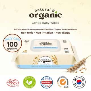 natural & organic Daily Care Baby Wipes with Antibacterial CA