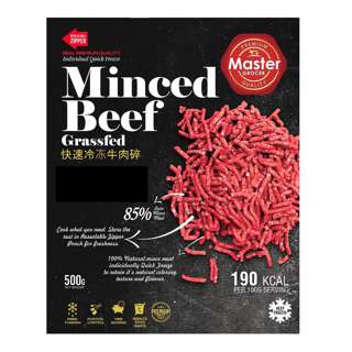 Master Grocer Premium Grassfed Minced Beef IQF 500G Frozen