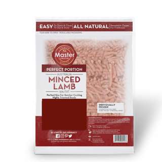 Master Grocer Australia Grassfed Lamb Minced IQF 500G Frozen