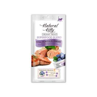 Natural Kitty Creamy Treats Superfood - TunaSalmonBlueberry Natural Kitty Creamy Treats Superfood - TunaSalmonBlueberry