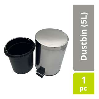 Suntex Round Steel Dustbin - 5 L