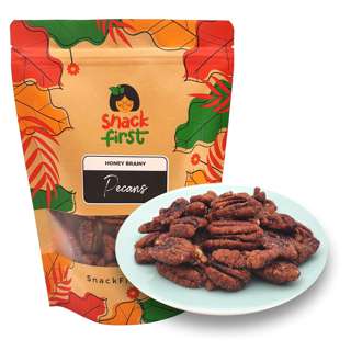 SnackFirst Honey Brainy Pecans (Honey Roasted Pecan Nuts)