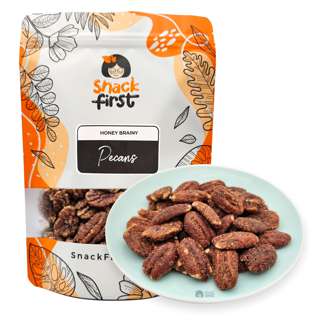 SnackFirst Honey Brainy Pecans (Honey Roasted Pecan Nuts)
