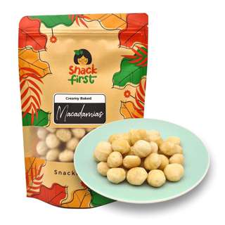 SnackFirst Creamy Baked Macadamia - Healthy Unsalted Nuts