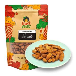 SnackFirst Diamond Baked Almonds - Unsalted Nuts