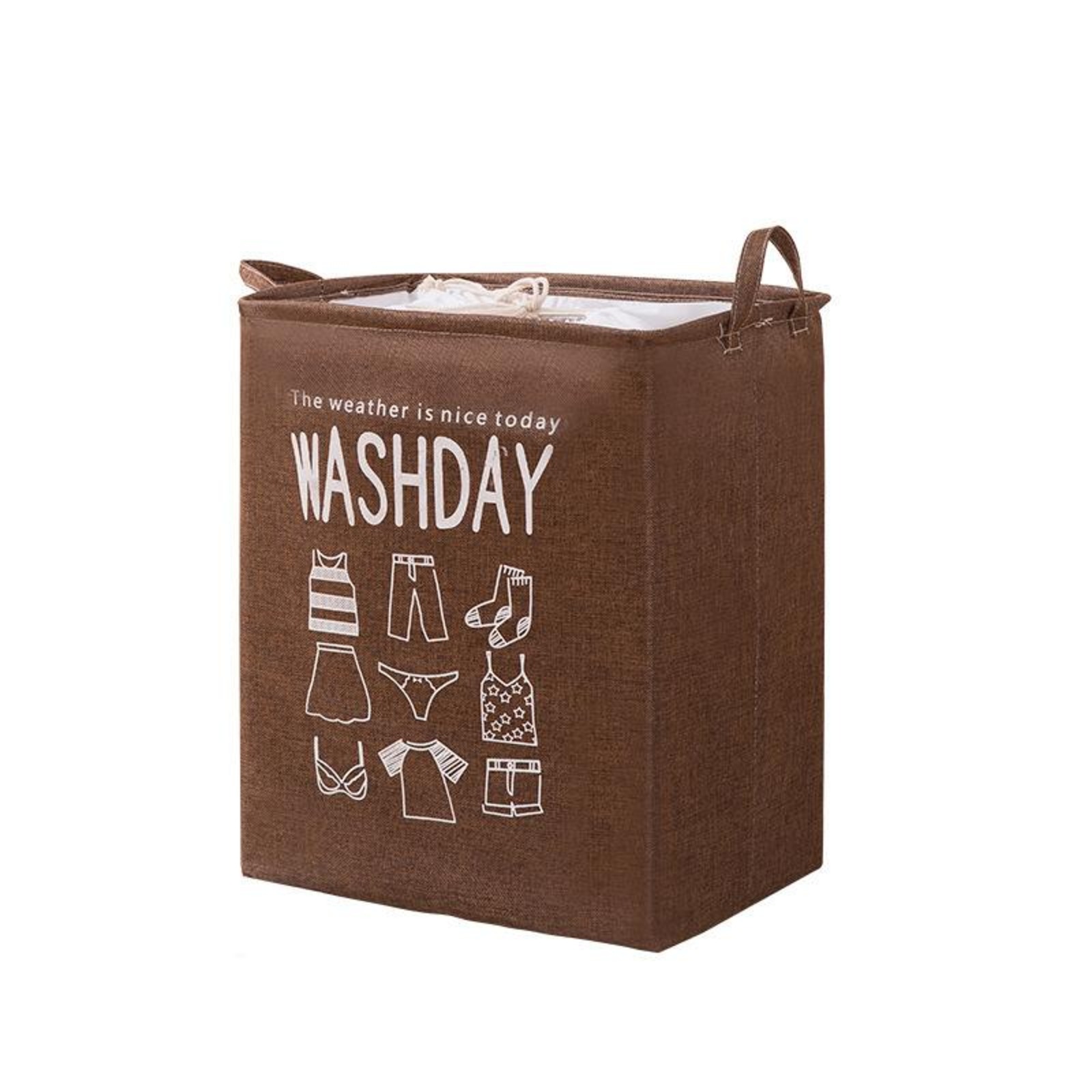 SWEET HOME Foldable Laundry Basket - Coffee