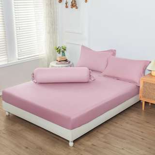 Sweet Home Pure Cotton Fitted Bedsheet Set - King(Pink)