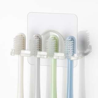 DeHub Vacuum Pad Toothbrush Holder (4brush)