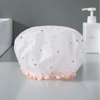 Sweet Home Double-layer Waterproof Shower Cap-Pink