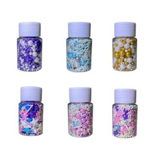 Axquisite Edible Decorative Candy Sprinkles (Set of 6)