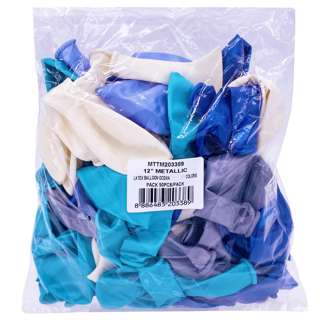 MTRADE 12 Inch Metallic Latex Balloon Ocean Colors