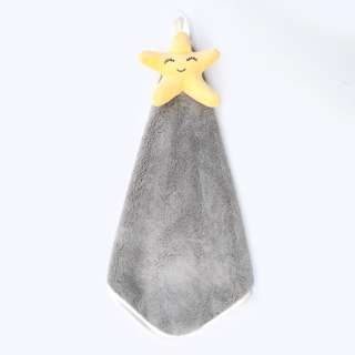 Sweet Home Thickened Starfish Hand Towel-Grey
