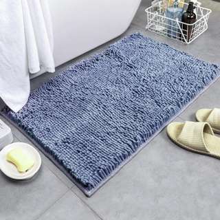 Sweet Home Microfibre Floor Mat Soft Bath Rug M(52x78cm)-Blue