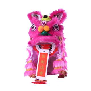 Partyforte CNY Traditional Lion Dance Puppet Toy Deco - Pink