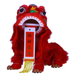 Partyforte CNY Traditional Lion Dance Puppet Toy Deco- Red