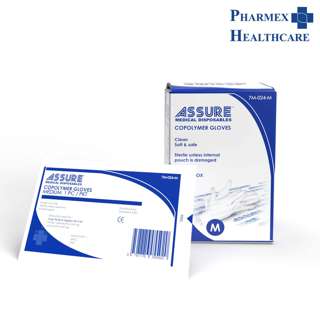Assure Sterile Copolymer Gloves, Medium