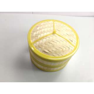 Dolphin Collection Bamboo Steamer 2-Tier With Cover 21cm