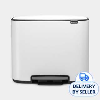 Brabantia Bo Pedal Bin 11+23Ltr White