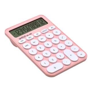 Axco AX700 Calculator 12 Digits - Pastel Pink