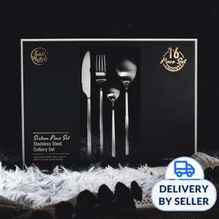 Table Matters Cubic 16PC StainlessSteel CutlerySet(MattSilver