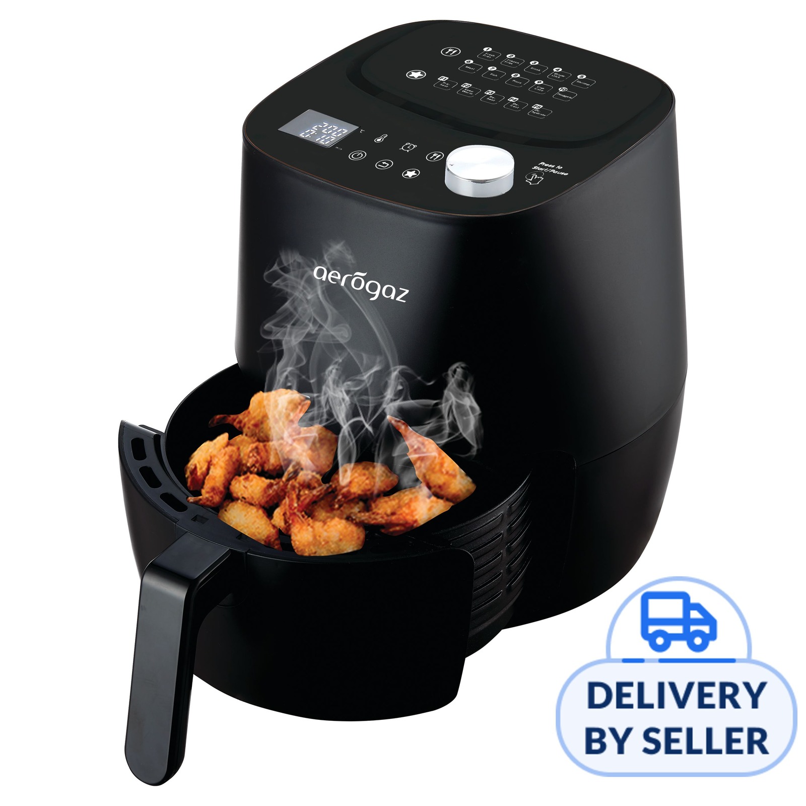 AEROGAZ Digital Airfryer 3L,digital screen with 10 presets