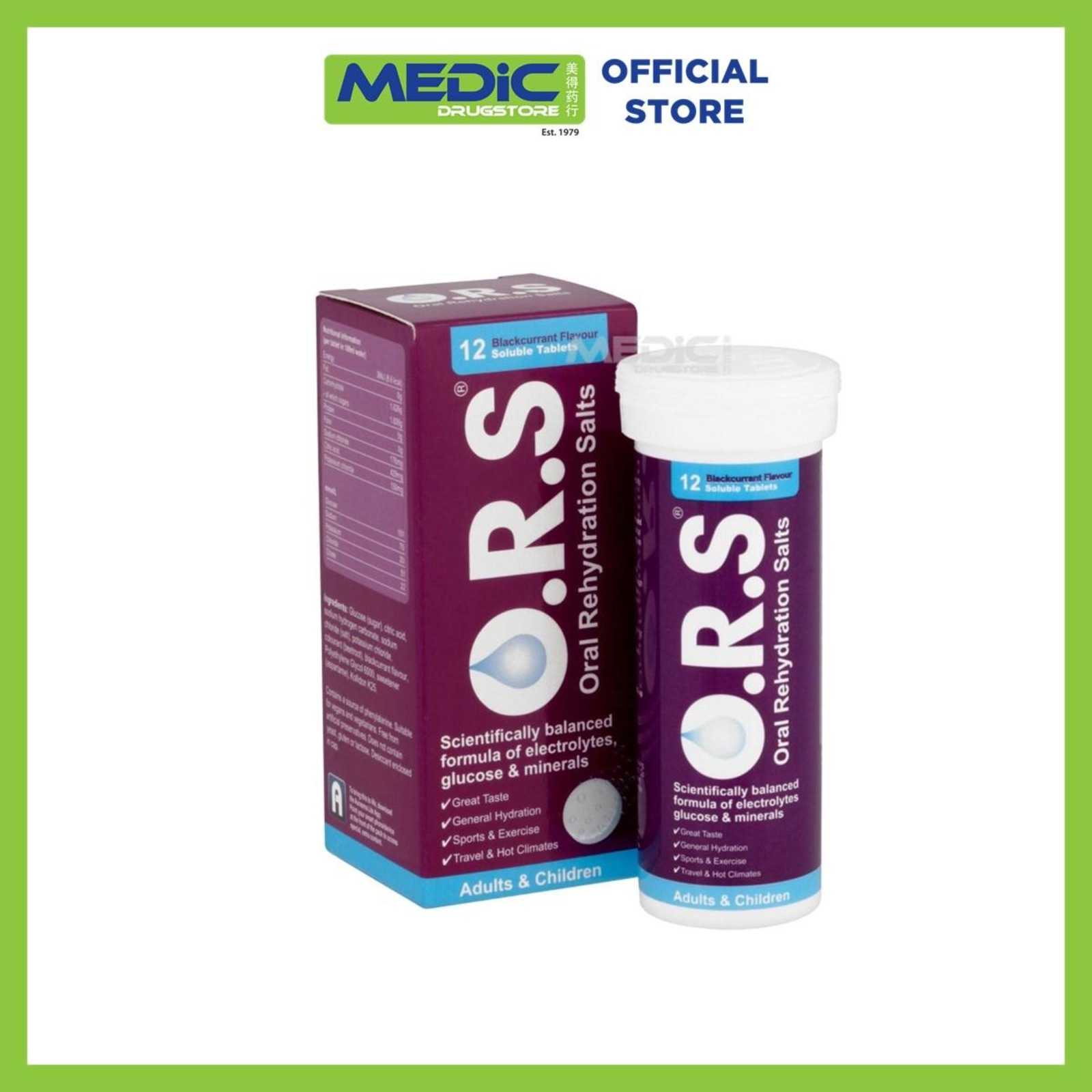 O.R.S Hydration Blackcurrant Tablets | NTUC FairPrice