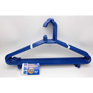 Kokubo Blue Clothes Hanger 10Pc Set Kokubo Blue Clothes Hanger 10Pc Set