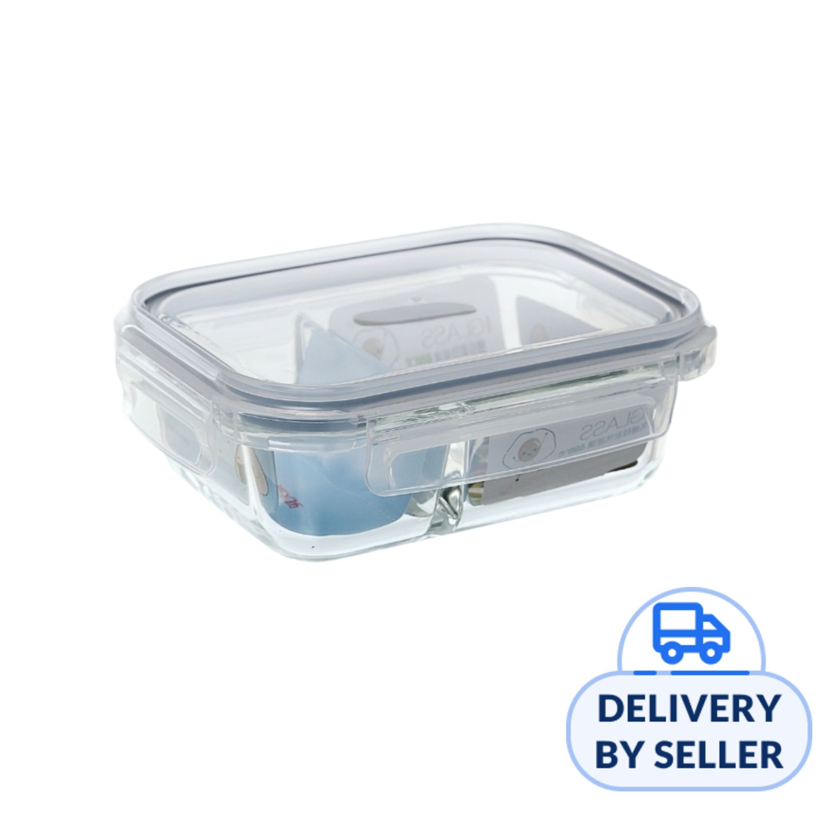 Citylife 1.04L Air Tight Glass Container W Divider