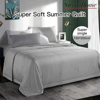 SWEET HOME Plain Color Super Soft Summer Quilt - SS (Grey) SWEET HOME Plain Color Super Soft Summer Quilt - SS (Grey)