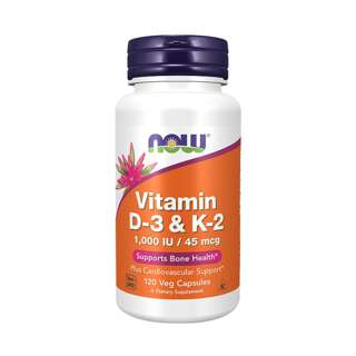 Now Foods Vitamin D-3 & K-2, 1,000 IU/45 mcg