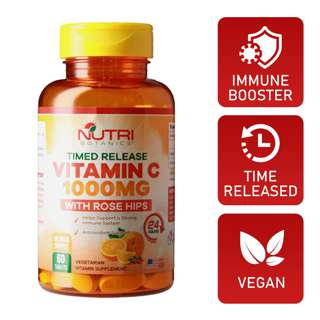 Nutri Botanics Vitamin C 1000mg Time Release with Rose Hip