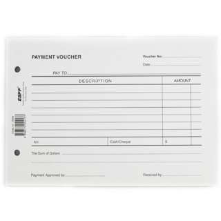 ESPP White Payment Voucher Pad of 100