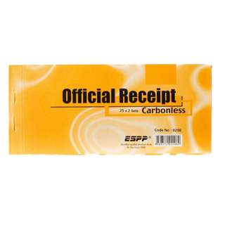 ESPP NCR Official Receipt 25X2 No.0298