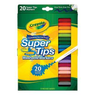 Crayola 20ct. Super Tips Washable Fine Line Markers No.588106 Crayola 20ct. Super Tips Washable Fine Line Markers No.588106