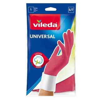Vileda Universal Gloves with Cotton Inside, Size S/7 Pair