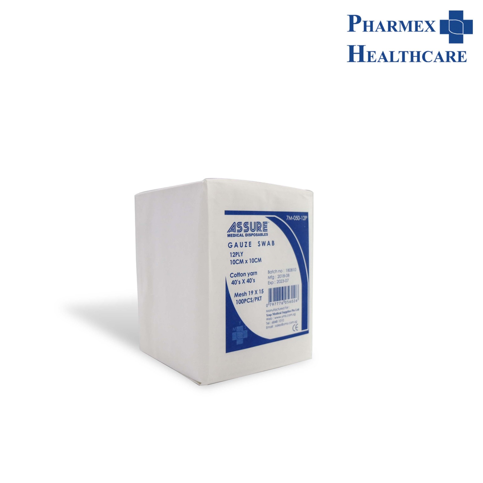 Assure Gauze Swab Non-Sterile 7.5cm X 7.5cm X 16-Ply | NTUC FairPrice
