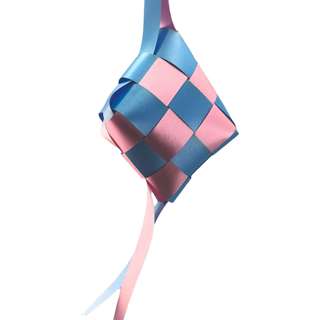 Partyforte Hari Raya Ketupat Ribbon 10x7 Pastel Blue & Pink