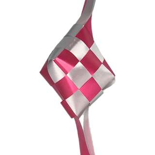 Partyforte Hari Raya Handmade Ketupat  - 10x7 Silver & Pink