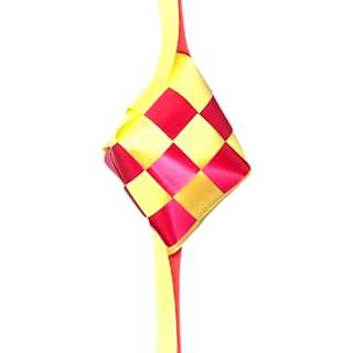 Partyforte Hari Raya Handmade Ketupat  - 10x7 Yellow & Red