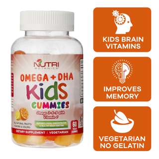 Nutri Botanics Kids Omega 3 DHA Vegan Gummies with Vitamin C