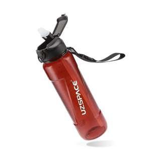 Uzspace Transparent Straw BPA Free Water Bottle 850ml - Red Uzspace Transparent Straw BPA Free Water Bottle 850ml - Red