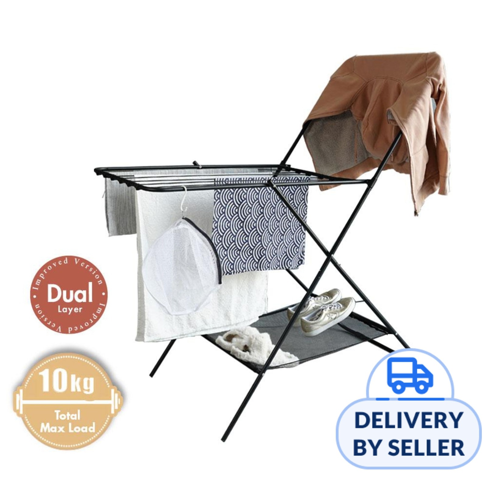Naad Enterprises Cloth Drying Stand Pepperfry Houze SLIM Fold Out