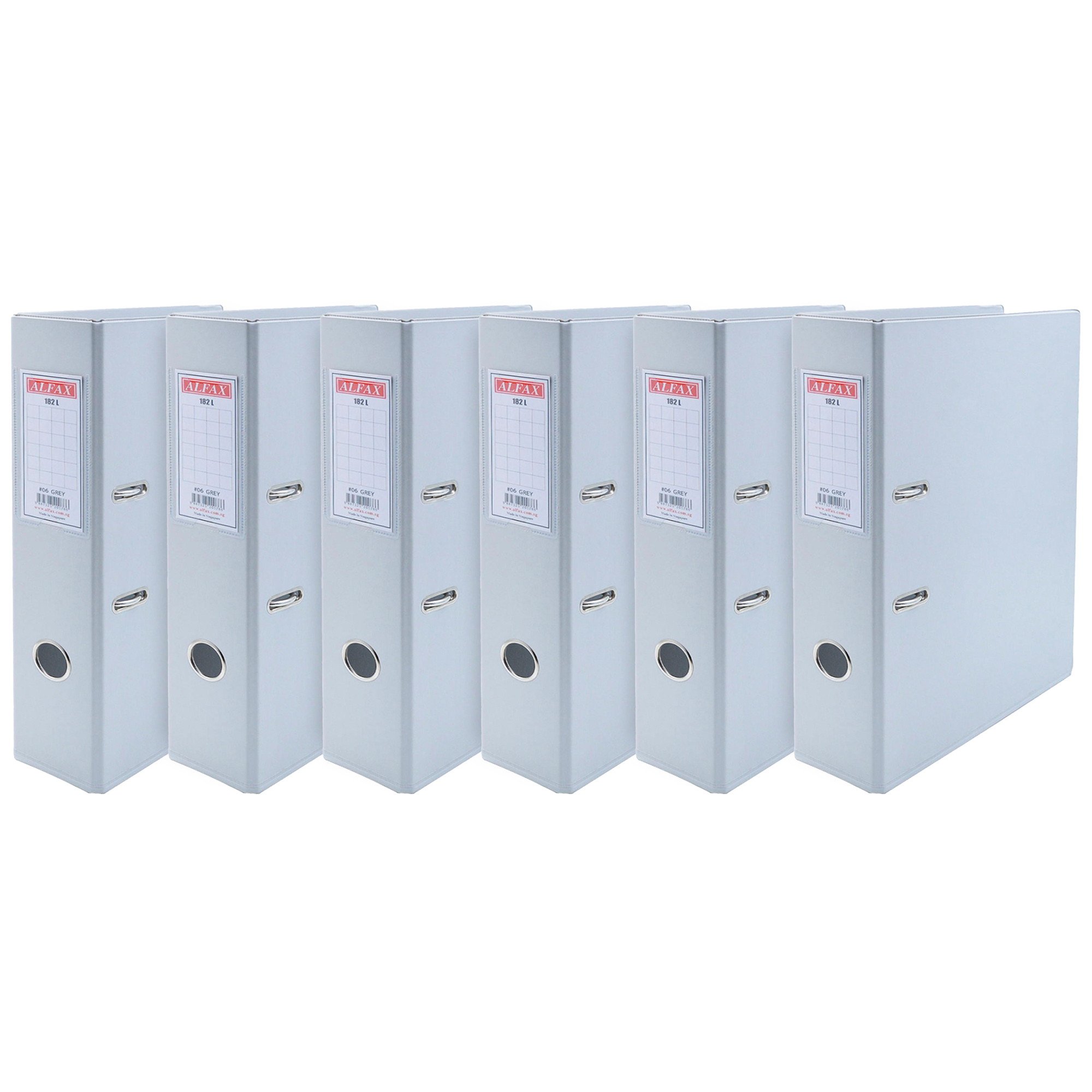 Arch File Gray Alfax 182L Pvc Arch File 3inches F4 - Grey (#06) | NTUC FairPrice