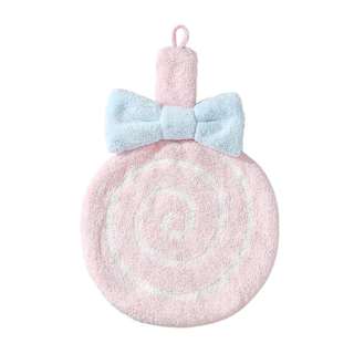 SWEET HOME Double-layer Thickened  Lollipop Hand Towel-Pink
