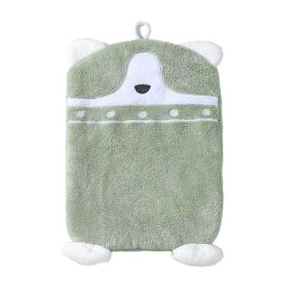 Sweet Home Cute Animals Hand Thickened Towel-Green puppy