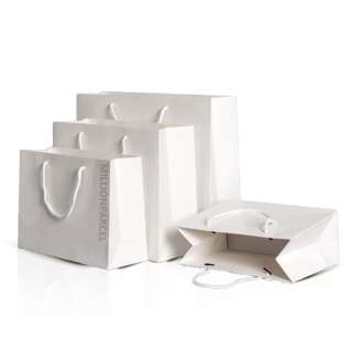 MillionParcel White Premium Paper Bag L23 x W10 x H20 MillionParcel White Premium Paper Bag L23 x W10 x H20