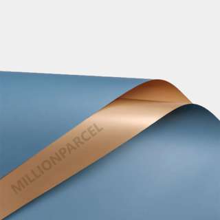 MillionParcel Flower Wrapping Paper - Grey Blue / Gold MillionParcel Flower Wrapping Paper - Grey Blue / Gold
