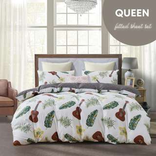 Microfine 500TC Bedsheet Set (Queen) Cooper